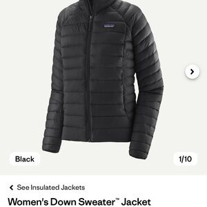 Patagonia Women's Black Insulated Puffer Jacket